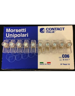 Morsetti elettrici trasparenti 4mm² 10 poli